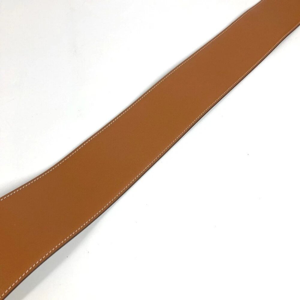 HERMES Thick belt Accessories Buckle Belt belt Leather Black/SilverHardware - Picture 6 of 10
